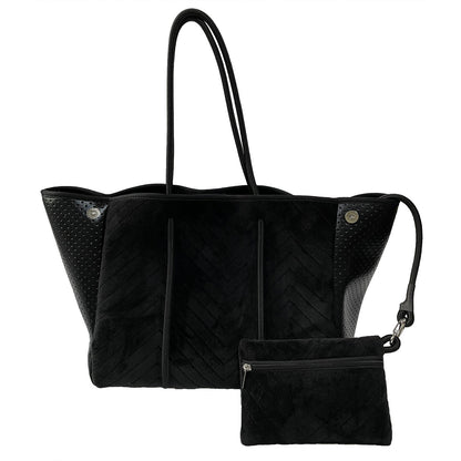 Neoprene Perforated Tote Set – Mother-Child Beach Bag, Water-Resistant Gym &amp; Swim Duffle