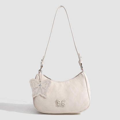 Simple Underarm Bag Women, Fashion Bow Small Square Bag Versatile Shoulder Crossbody Bag