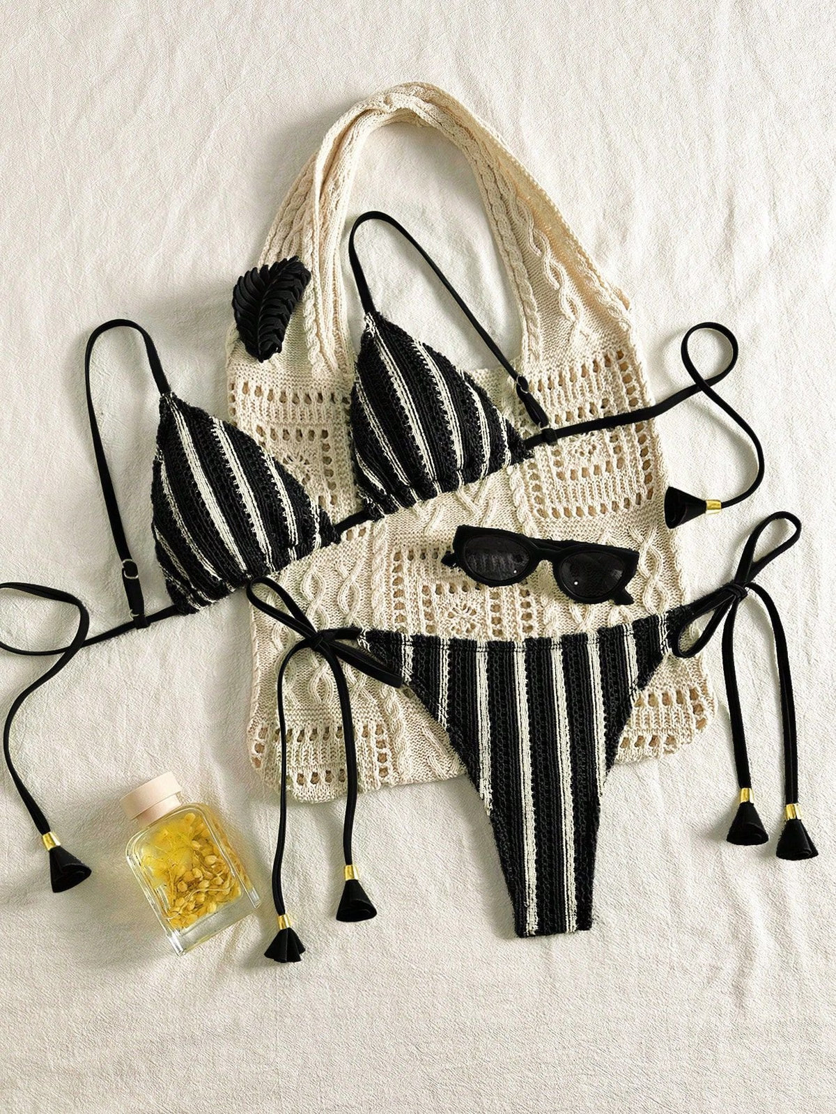 Bikini Set Special Multi color Double Strap Swimsuit Women&
