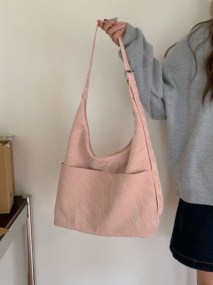 Soft large capacity hobo bag, women&