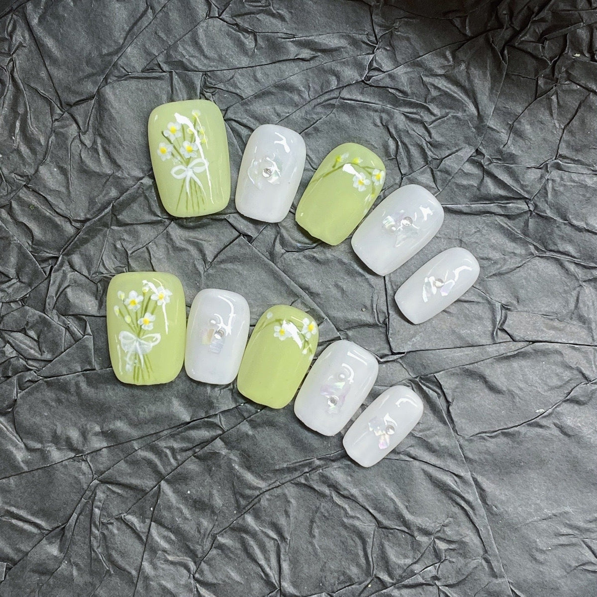 1003- Handmade press on nails fake nails removable