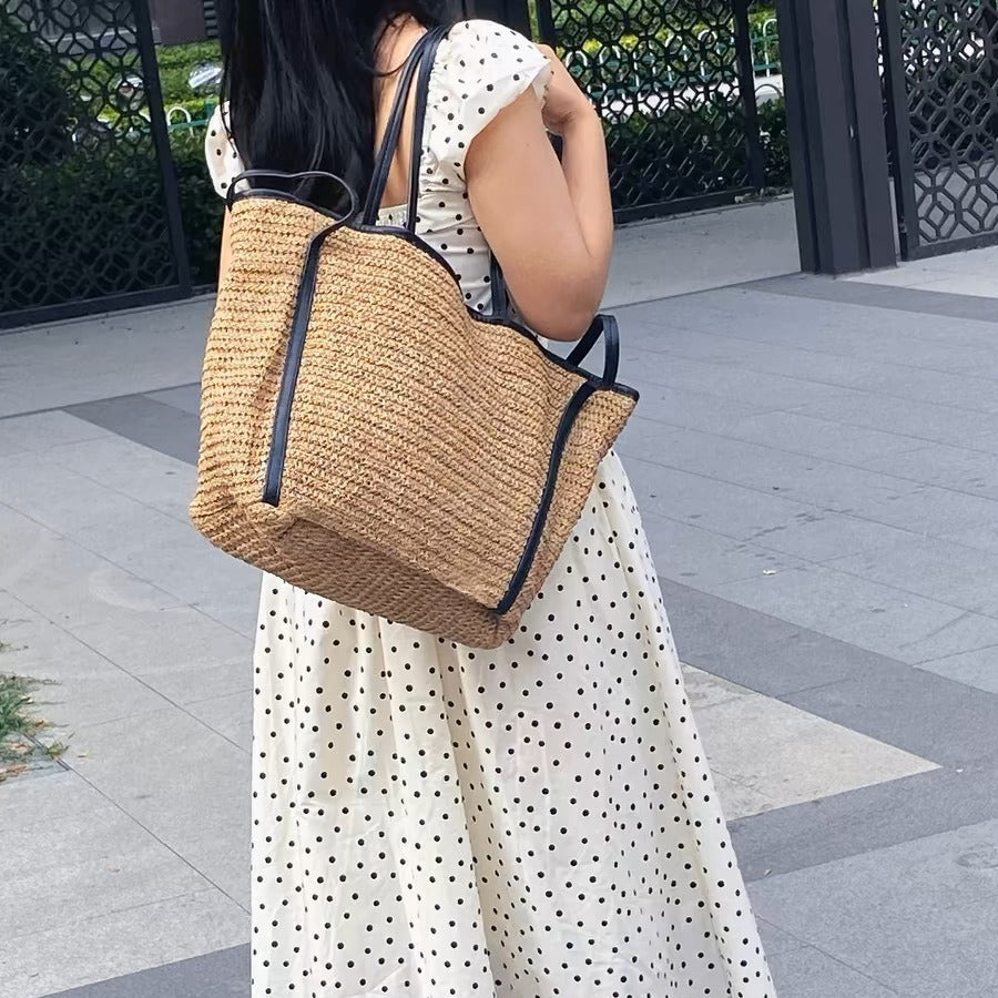 Exquisite Vintage Straw Bag &amp; Large Capacity Women&
