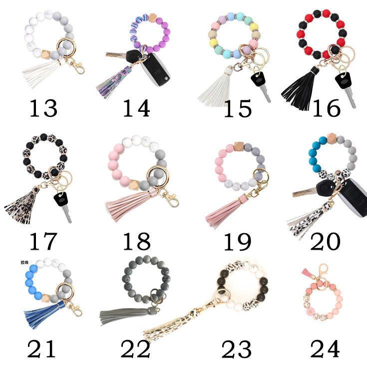 PU Tassel Keychain Women&