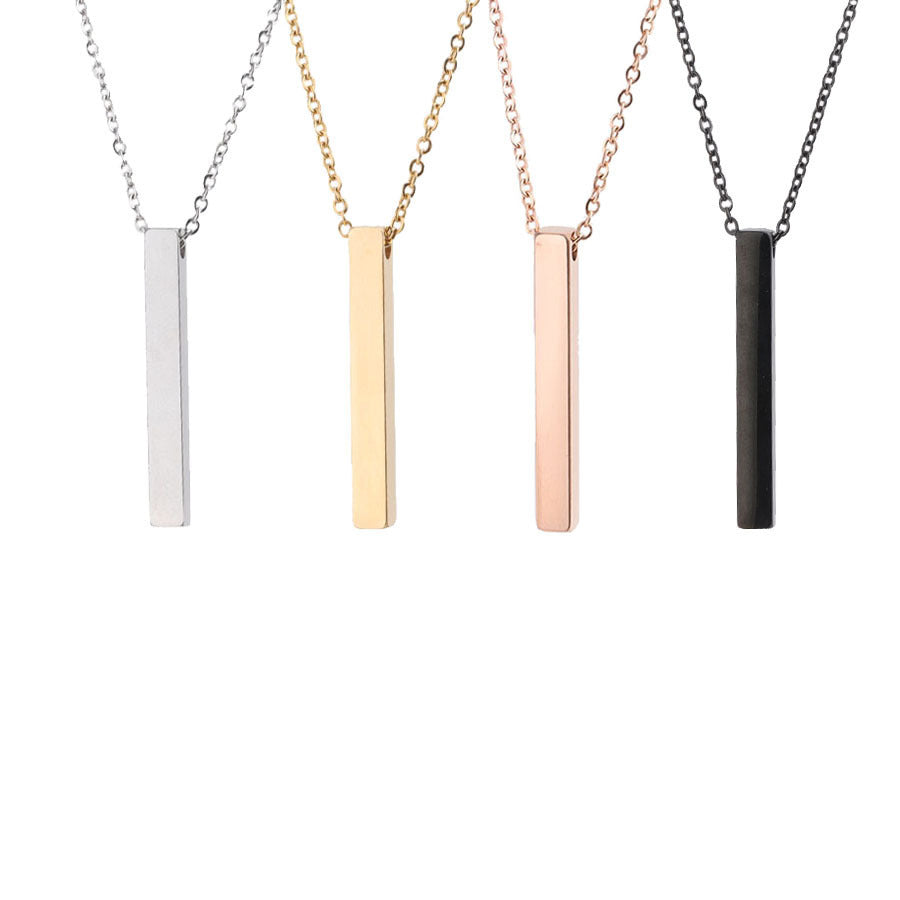 Geometric Bar Pendant Necklace