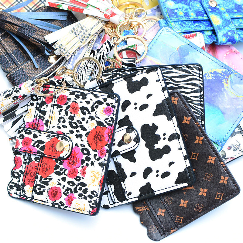 Personalized PU leather printed leopard print women&
