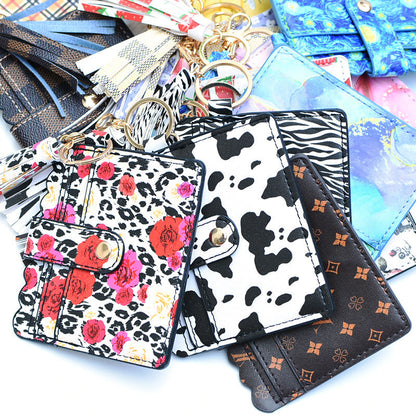 Personalized PU leather printed leopard print women&