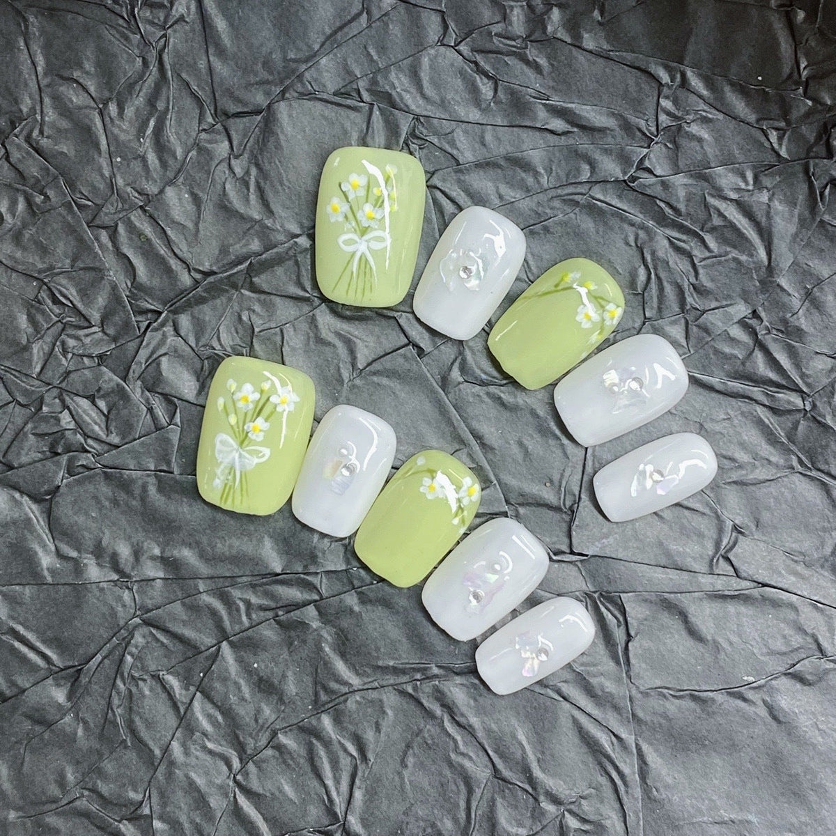 1003- Handmade press on nails fake nails removable