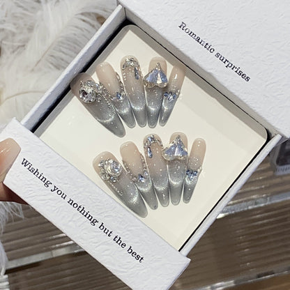 1034- Handmade press on nails fake nails removable