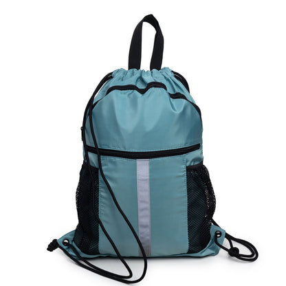 Basketball football drawstring backpack, drawstring backpack with shoe compartment, sports belt pocket sports equipment bag