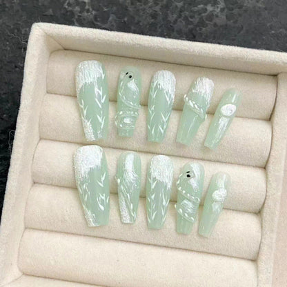 0937- Handmade press on nails fake nails removable