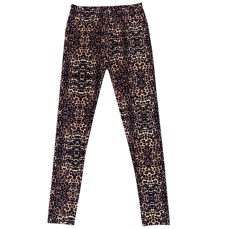 Spring and Summer Printed Milk Silk Leggings