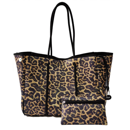 Neoprene Perforated Tote Set – Mother-Child Beach Bag, Water-Resistant Gym &amp; Swim Duffle