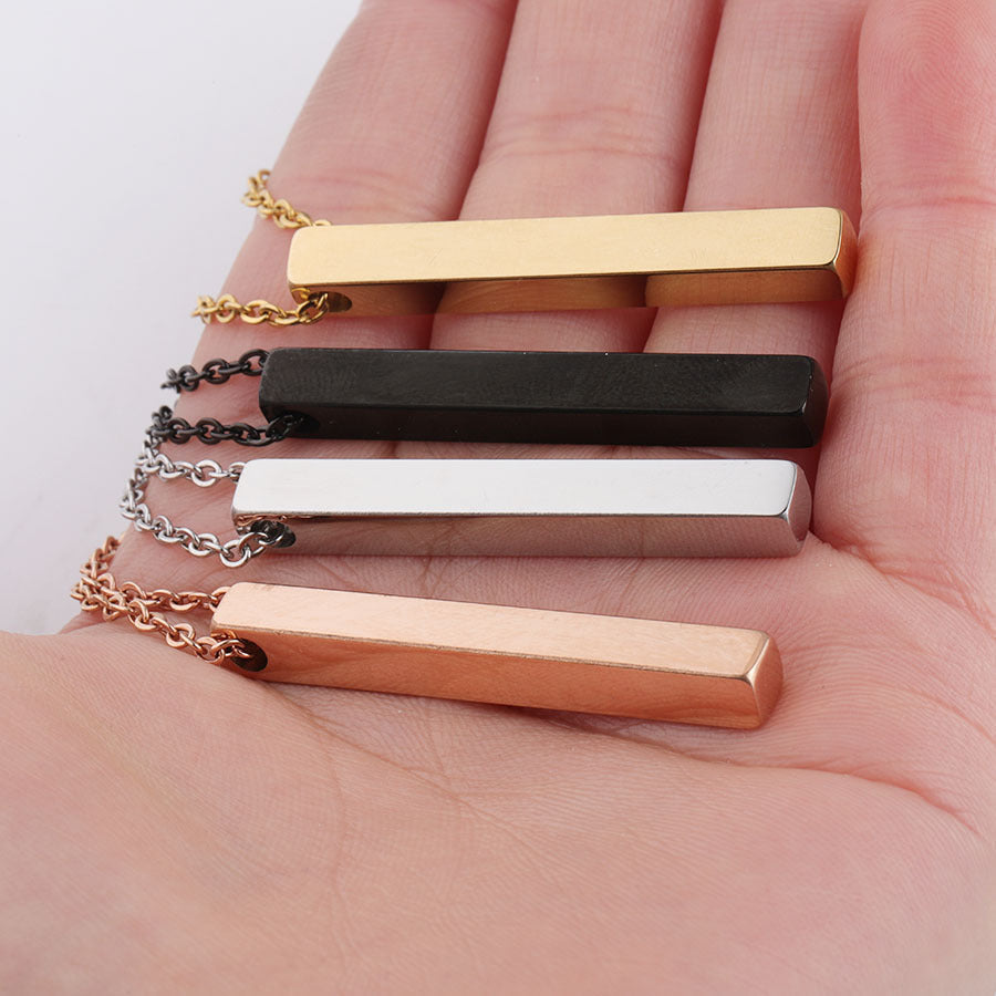Geometric Bar Pendant Necklace