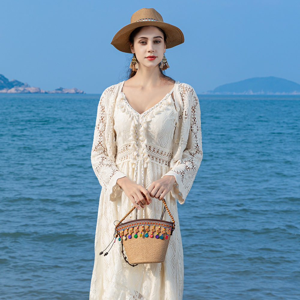 Holiday small straw bag, shoulder bag women&