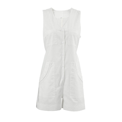 White V-neck Women&
