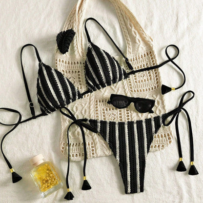 Bikini Set Special Multi color Double Strap Swimsuit Women&