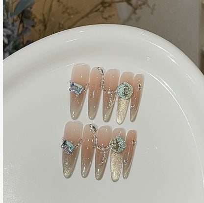 1033- Handmade press on nails fake nails removable