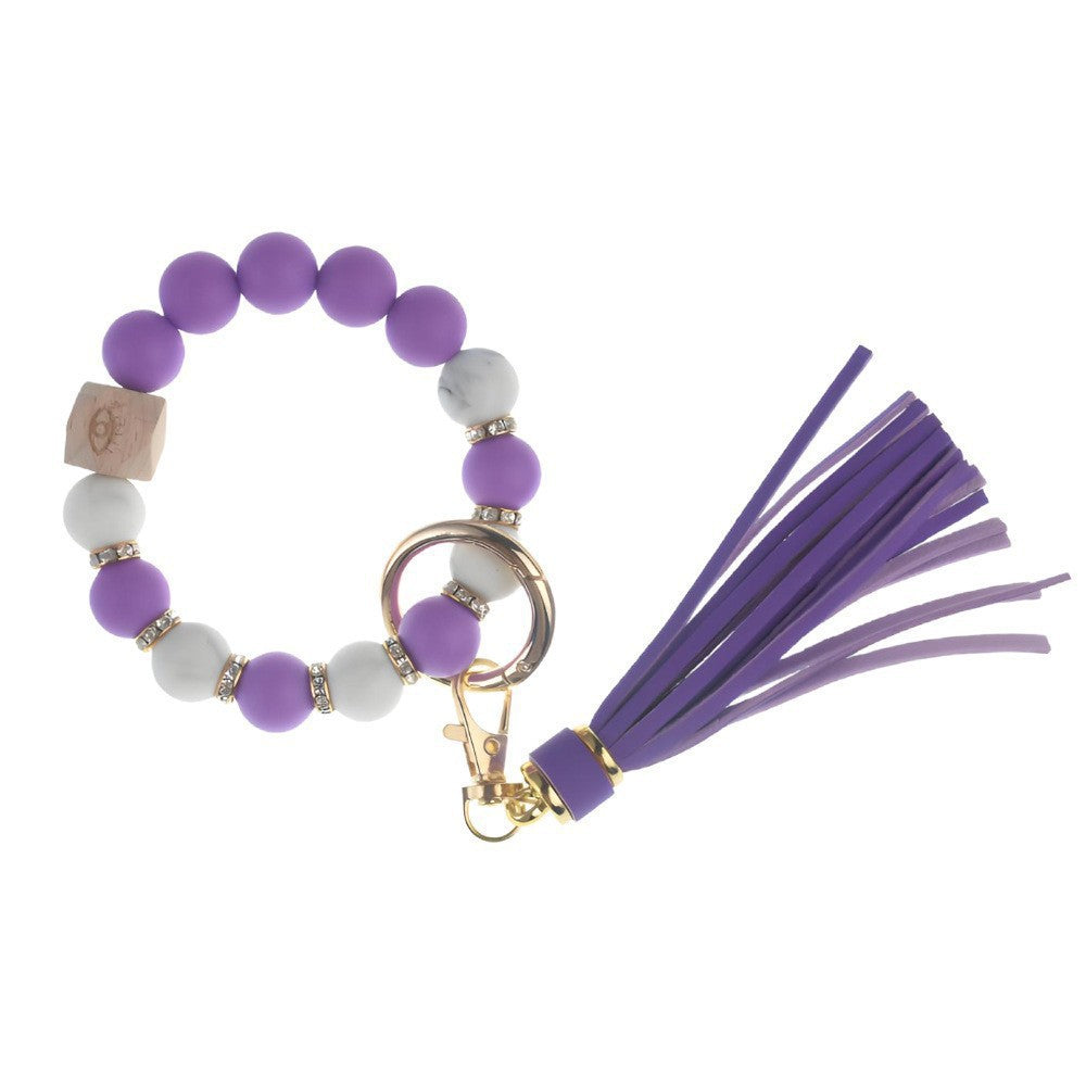 PU Tassel Keychain Women&