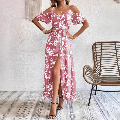 Floral Asymmetrical Maxi Dress