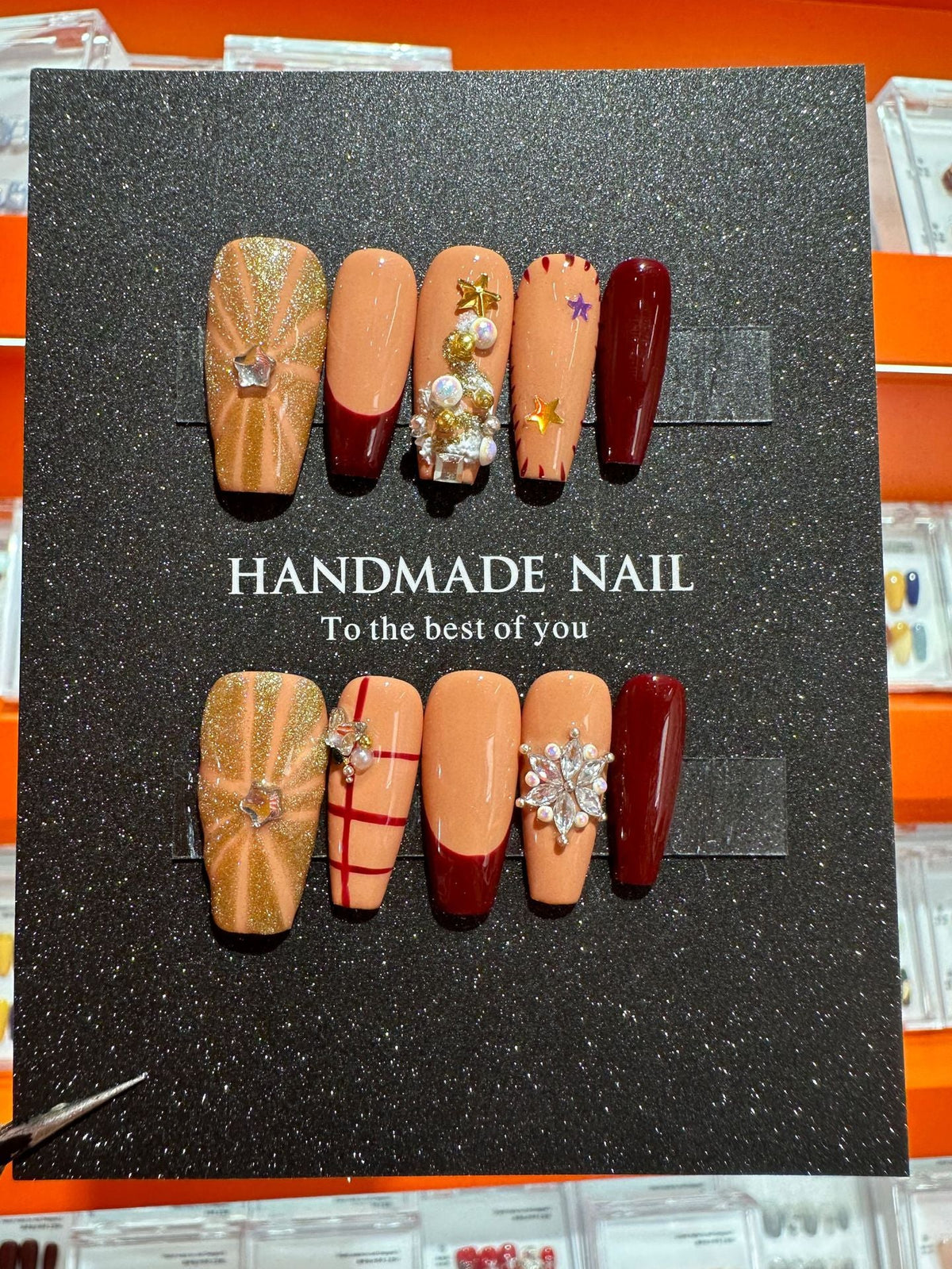Christmas handmade nail wear temperament gentle nail art nail patch