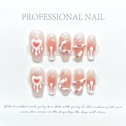 1023- Handmade press on nails fake nails removable