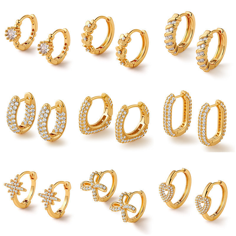 Vintage Zircon Ear Cuff Earring