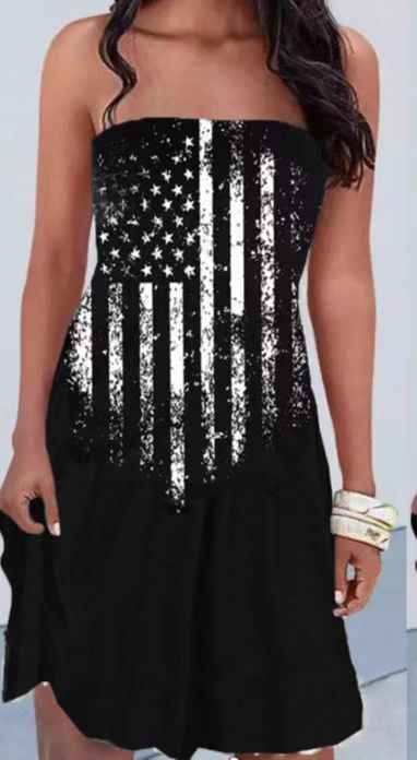 Beach Dress Floral Medium and Long Dress Bohemian Strapless Printed Chest Wrap Skirt