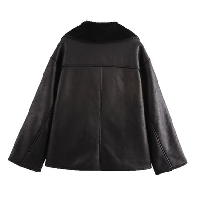 Reversible Fur &amp; Leather Jacket