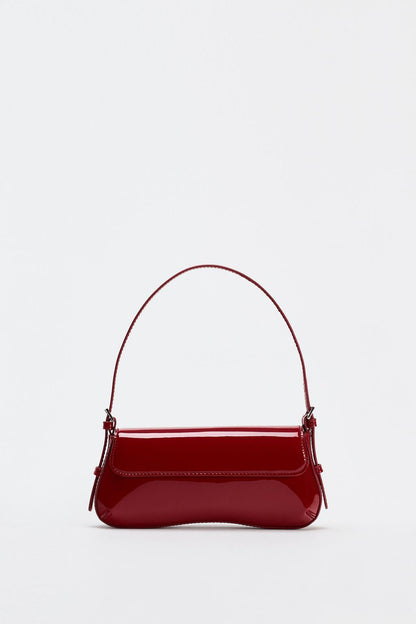Small Red Baguette shoulder Bag - Must-Have Autumn Fashion Simple Commuter &amp; Retro Shoulder Bag hobo