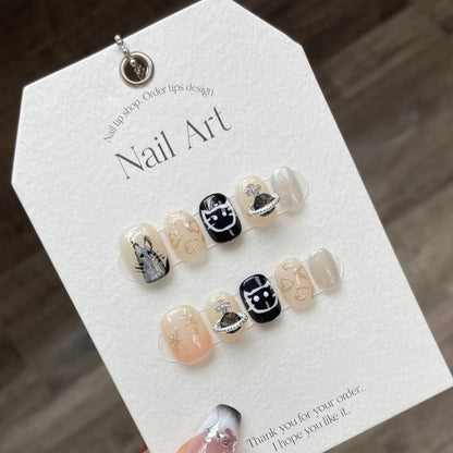 0938- Handmade press on nails fake nails removable