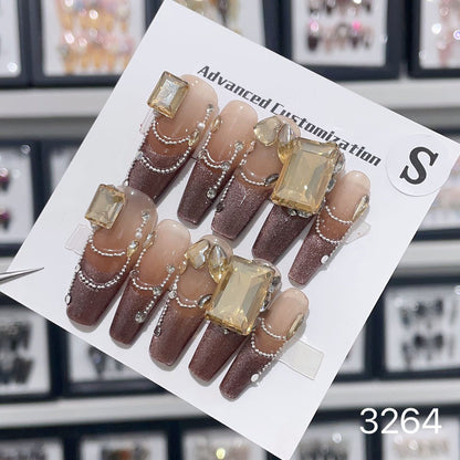 0962- Handmade press on nails fake nails removable