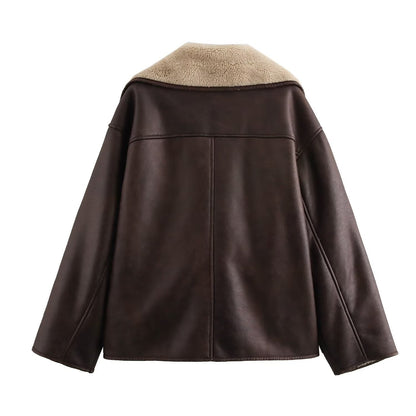 Reversible Fur &amp; Leather Jacket