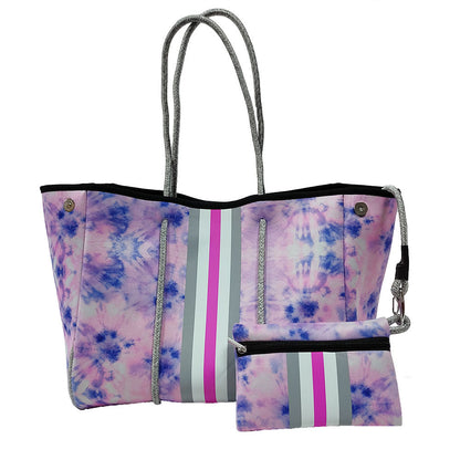 Neoprene Perforated Tote Set – Mother-Child Beach Bag, Water-Resistant Gym &amp; Swim Duffle