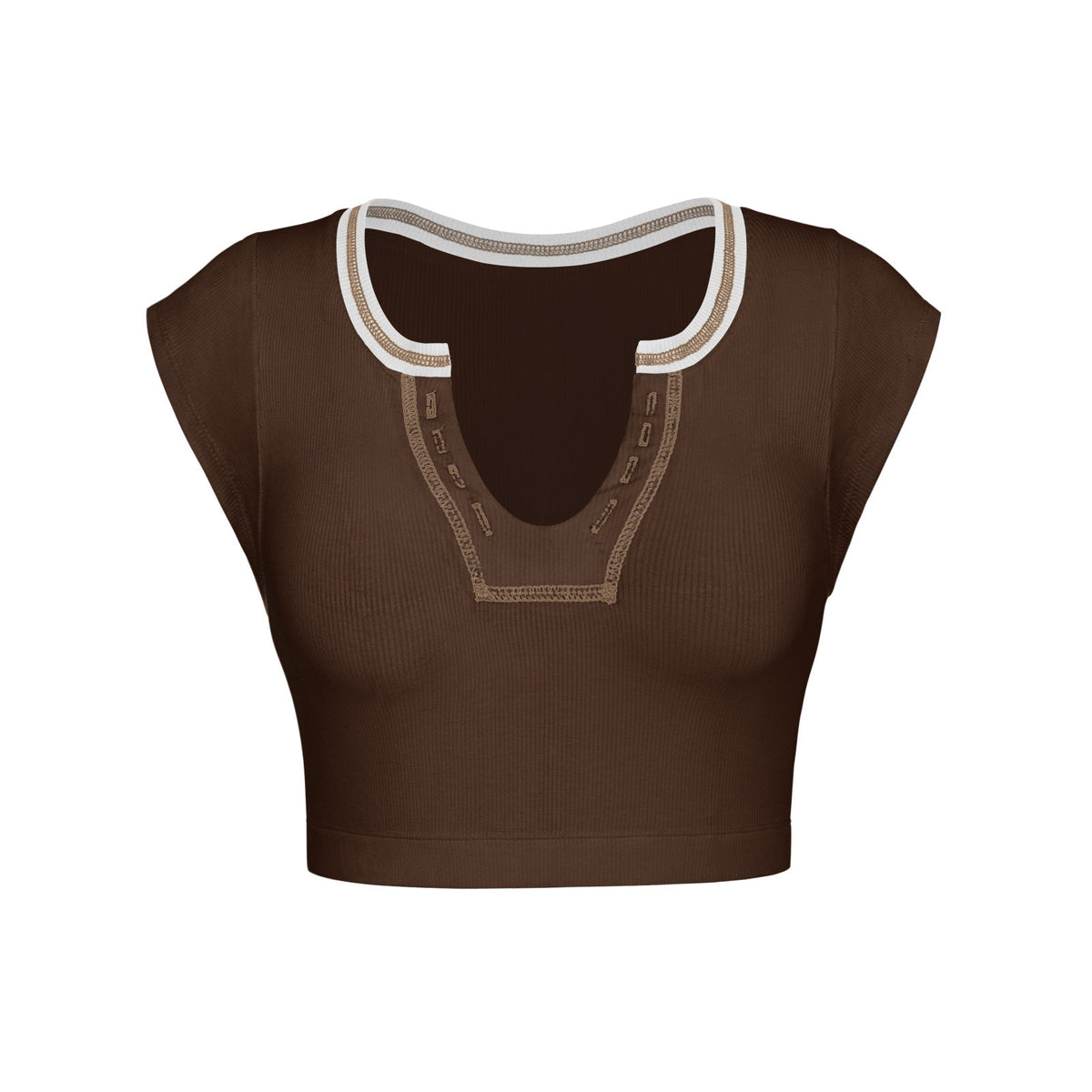 Slim Fit Ultra Short Sexy Spicy Girls Top Knitted Thread T-shirt