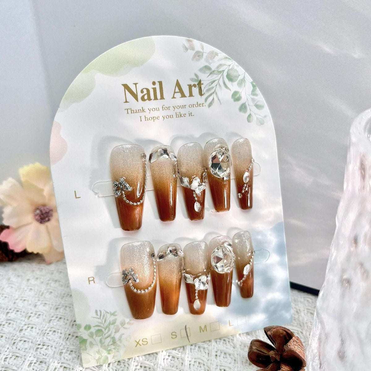 0954- Handmade press on nails fake nails removable
