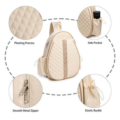 Crossbody lightweight multifunctional unisex waterproof tennis racket bag, tennis badminton backpack purse,