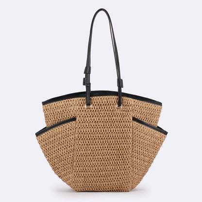 Handwoven Large Tote – Designer Beach Bag, Daily Casual Vacation Purse, Versatile Women&