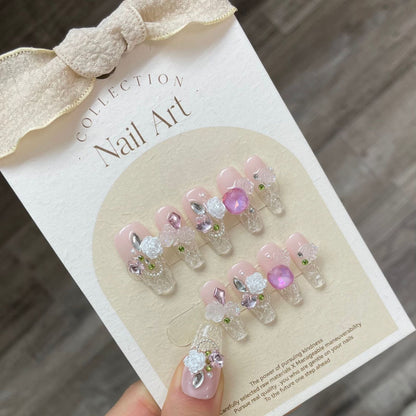 0938- Handmade press on nails fake nails removable