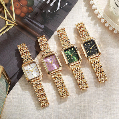 Fashion Simple Square Steel Strap Women&