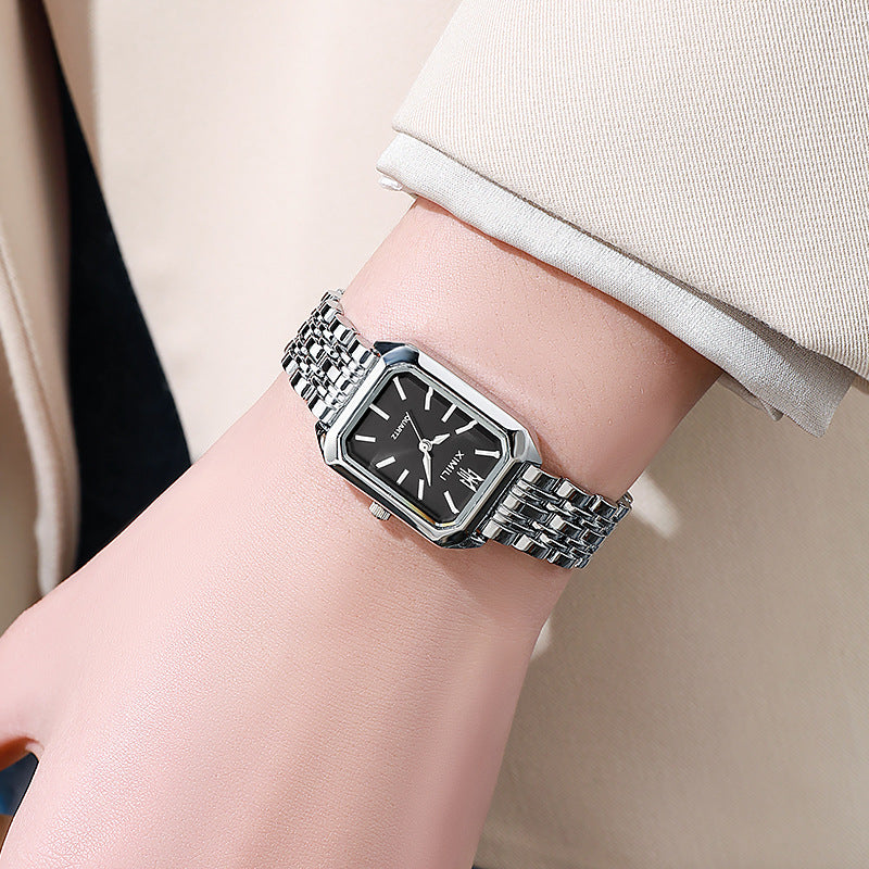 Fashion Simple Square Steel Strap Women&