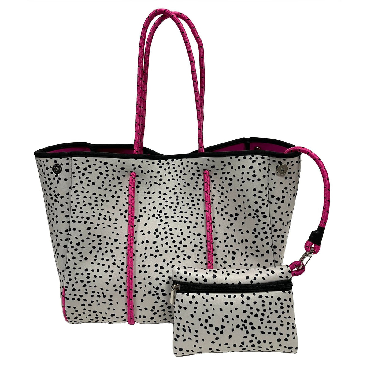 Neoprene Perforated Tote Set – Mother-Child Beach Bag, Water-Resistant Gym &amp; Swim Duffle