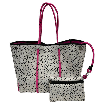 Neoprene Perforated Tote Set – Mother-Child Beach Bag, Water-Resistant Gym &amp; Swim Duffle