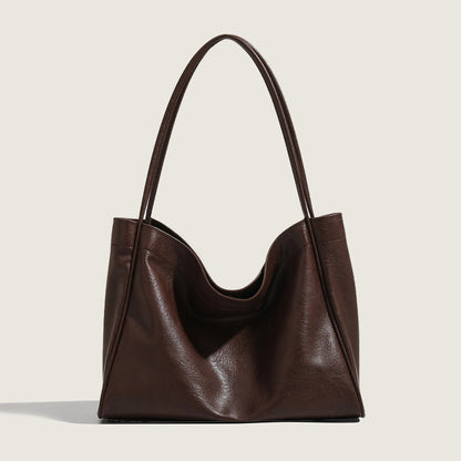 Elegant Ladies Tote Bag – Retro Minimalist &amp; Versatile Commuter Shoulder Bag for Autumn and Winter