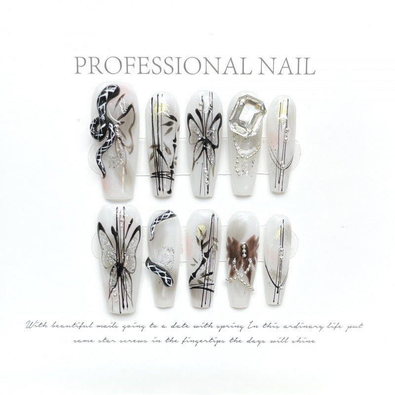 1023- Handmade press on nails fake nails removable