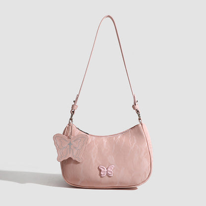 Simple Underarm Bag Women, Fashion Bow Small Square Bag Versatile Shoulder Crossbody Bag
