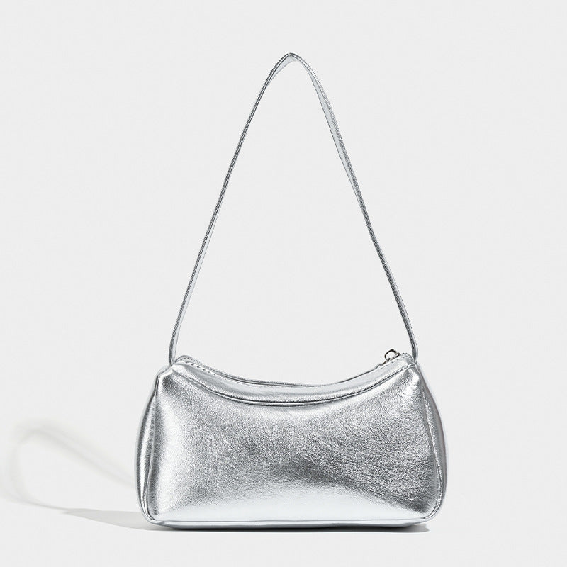 Silver small shoulder bag Design shoulder Bag, Bag Women&