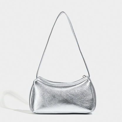 Silver small shoulder bag Design shoulder Bag, Bag Women&