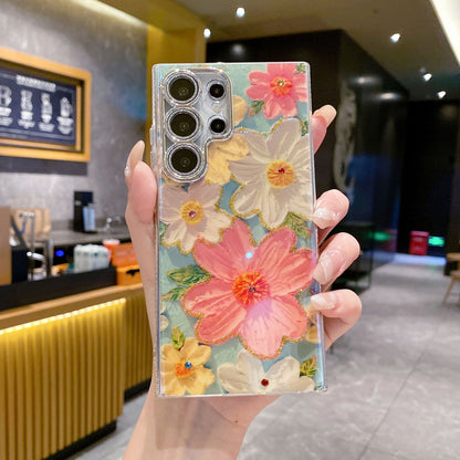 Luxury Rhinestone Flower Phone Case