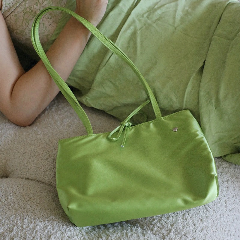 Minimalist design tote purse, solid color large capacity tote bag versatile commuter, portable shoulder bag