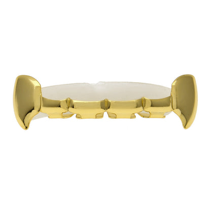 Hip-hop polished braces with gold electroplating